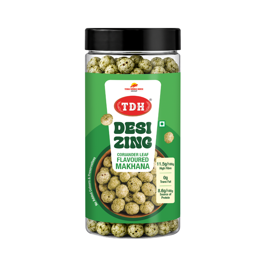 TDH- Desi Zing Coriander Leaf Flavored Makhana (35 Grams)
