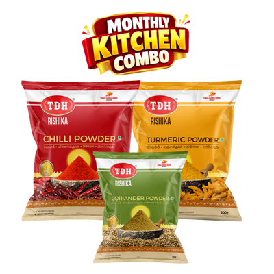 Monthly Kitchen Combo – Chilli, Turmeric & Coriander Powder