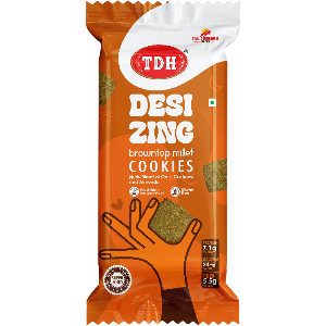 TDH Desi Zing Brown top Millet Cookies 20 Grams