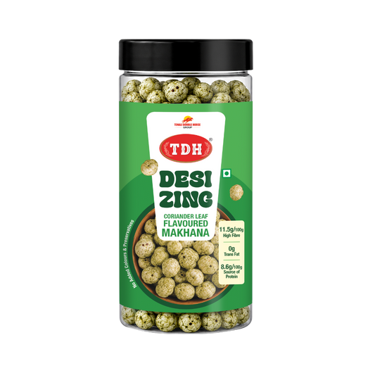 TDH- Desi Zing Coriander Leaf Flavored Makhana (35 Grams)