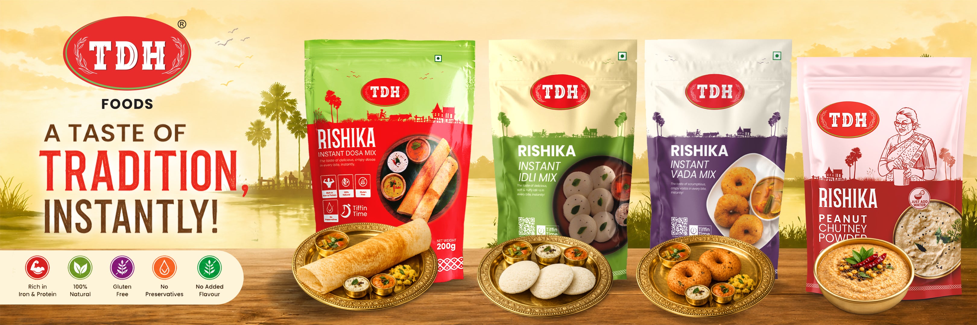 TDH Rishika Instant Mixes Banner