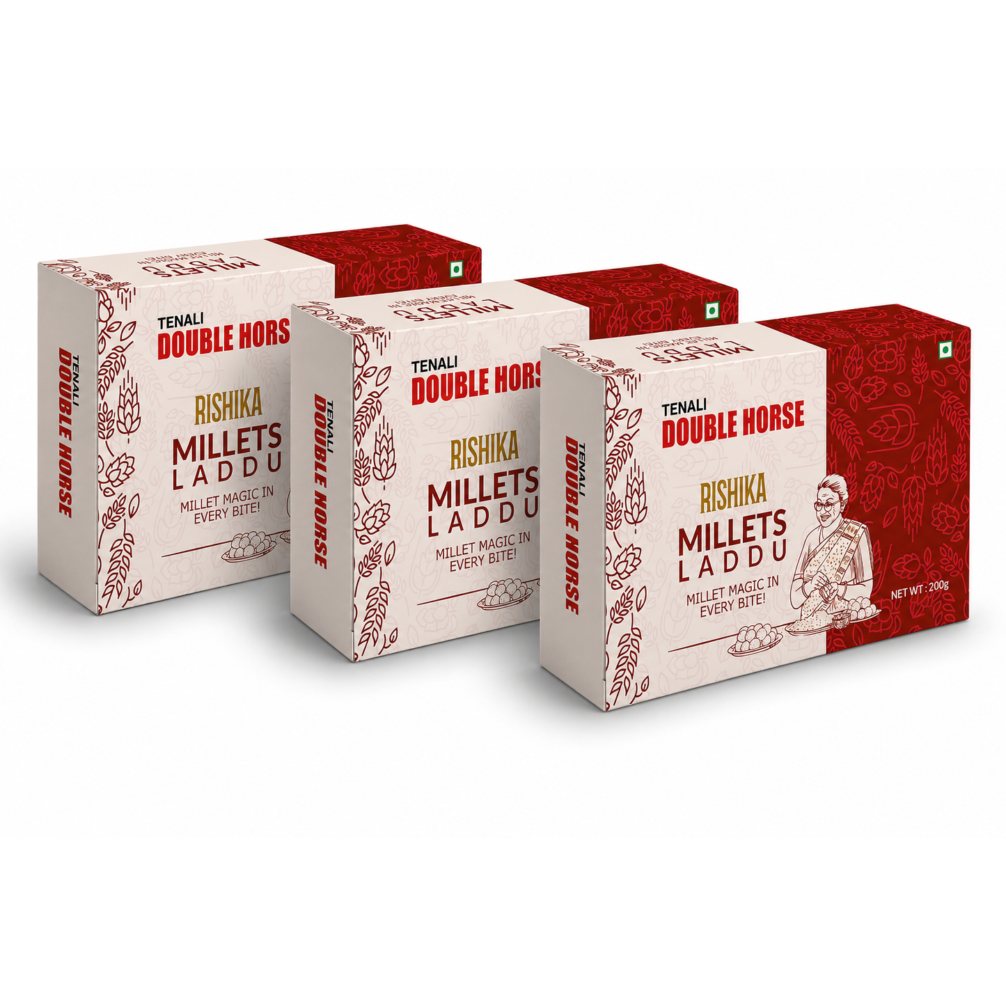 TDH Rishika millet laddu 200g packof3