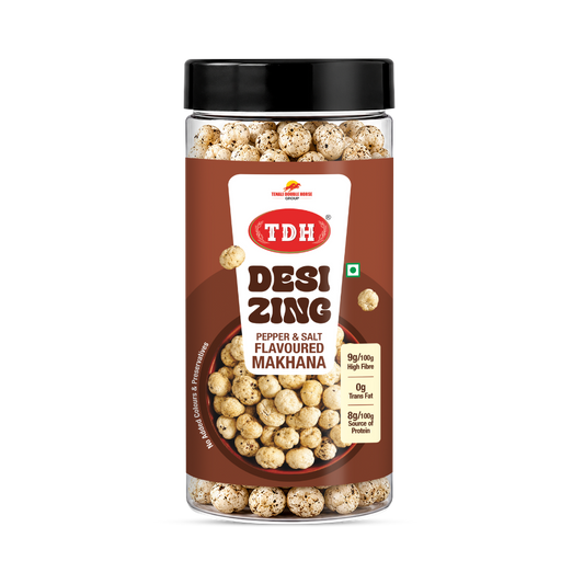 TDH- Desi Zing Pepper & Salt Flavoured Makhana (35 Grams)